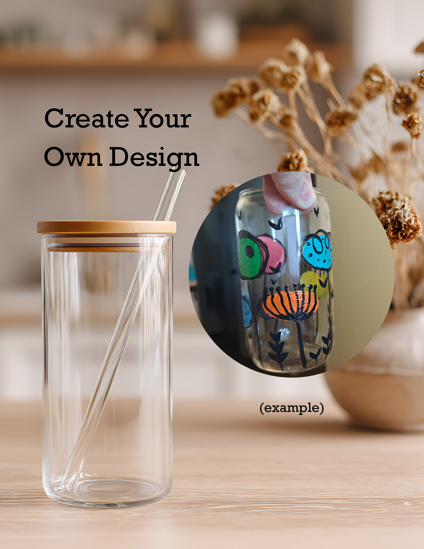 Painted Floral Glasses with Straws May 14th @ Iconic Brewing