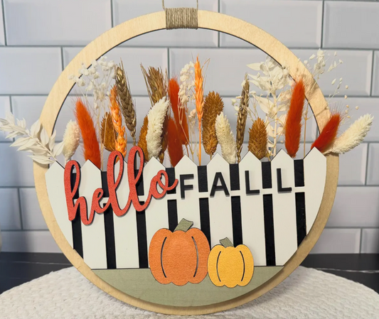 Hello Winter Interchangeable Wall Décor | DIY Kit in Bare Wood