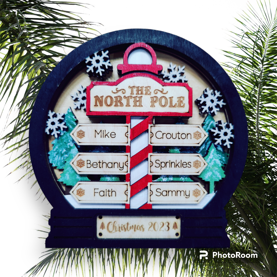 North Pole keepsake 5 inch Personalized