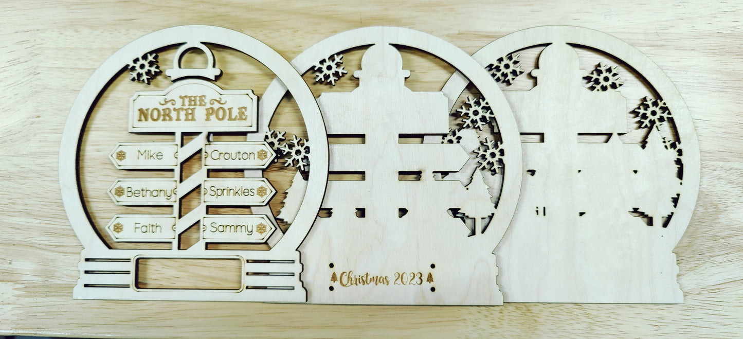 North Pole keepsake 5 inch Personalized