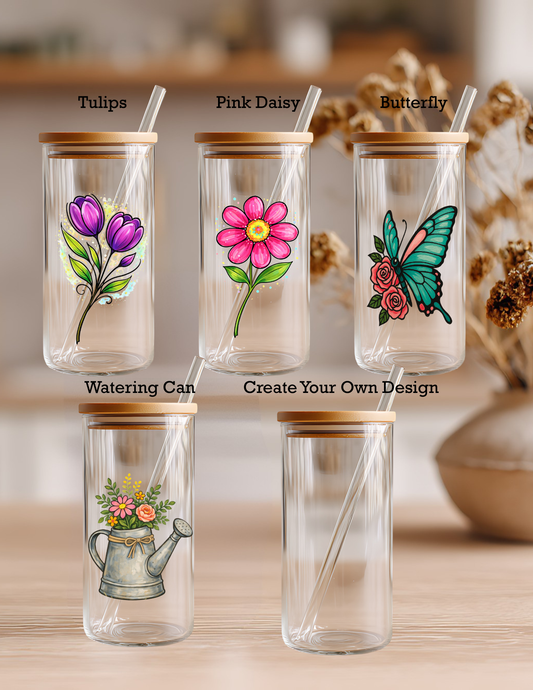 Painted Floral Glasses with Straws May 14th @ Iconic Brewing