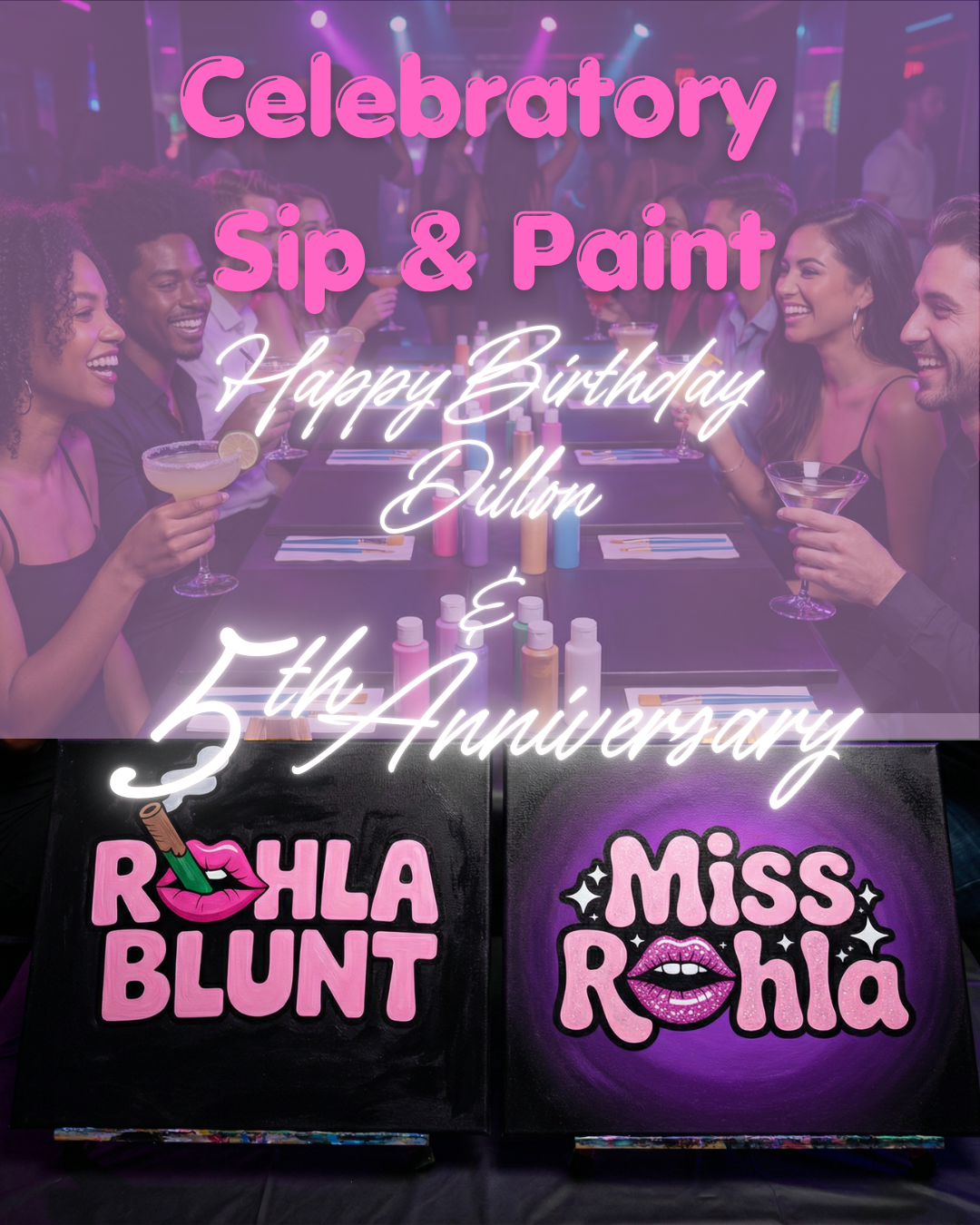 Celebratory Paint & Sip for Dillon and Rohla Blunt @ Azucar at Out and About (21+)