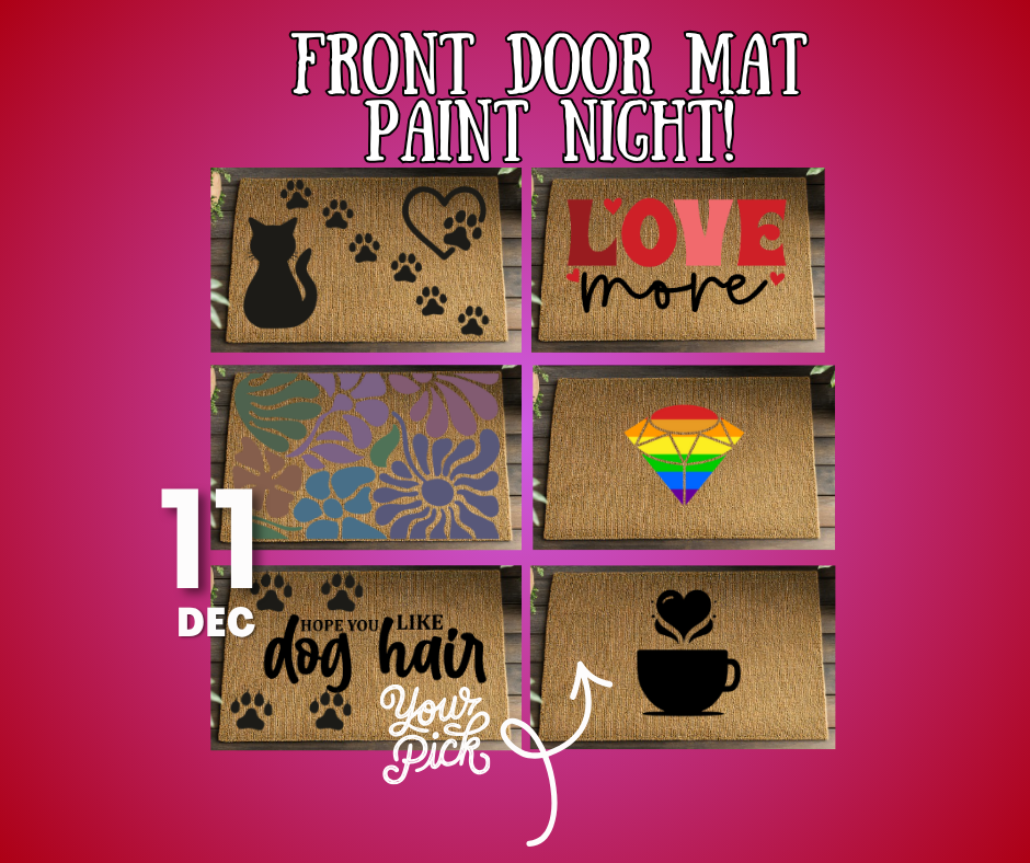 Paint Your Own Door Mat (21+) - DEC 11 Azucar at Out and About, Pasco