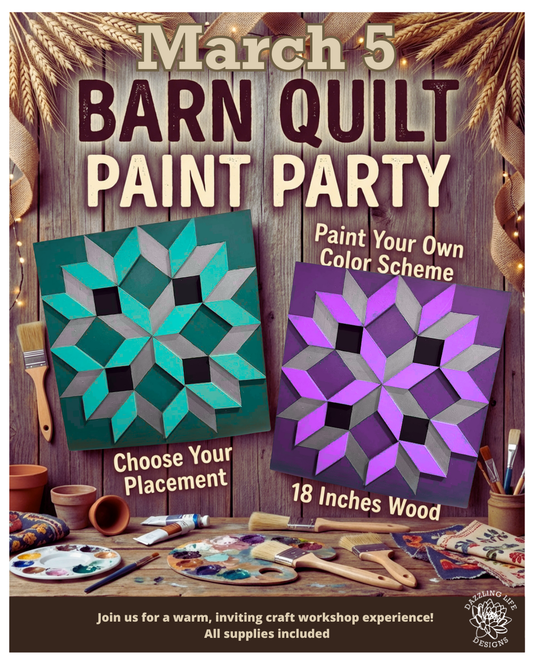 Barn Quilt Paint Party Mar 5 at Moonshot Brewing