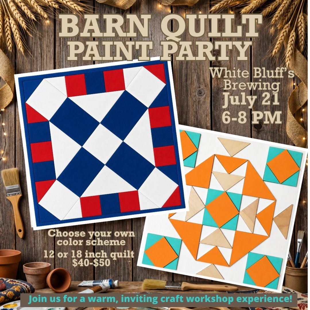Barn Quilt Painting at White Bluffs Brewing July 21