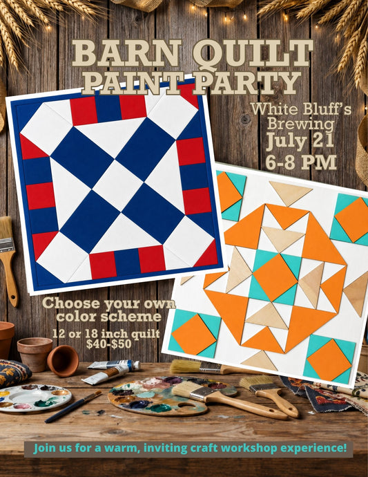 Barn Quilt Painting at White Bluffs Brewing July 21