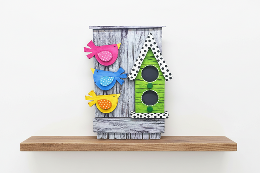 Birds of Feather Wood Craft Painting Project at Nico's on First, by Dazzling Life Designs in Tri-Cities, Washington. Craft Nights in Tri-Cities. 