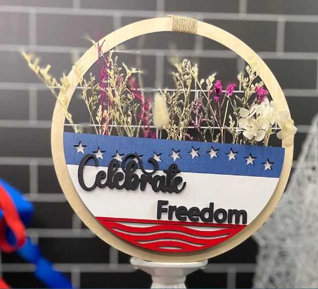 Hello Spring Raindrops Interchangeable Wall Décor | DIY Kit in Bare Wood