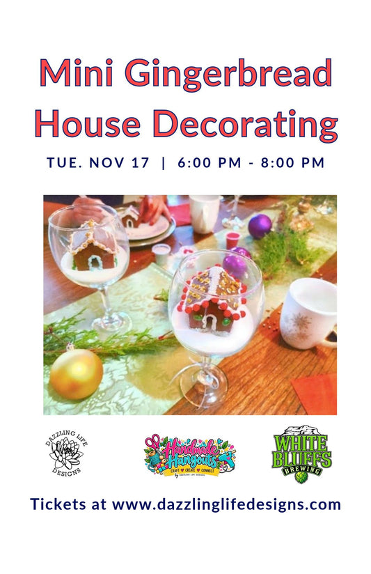 Mini Gingerbread House in a Wine Glass | Nov 17 White Bluffs Brewing