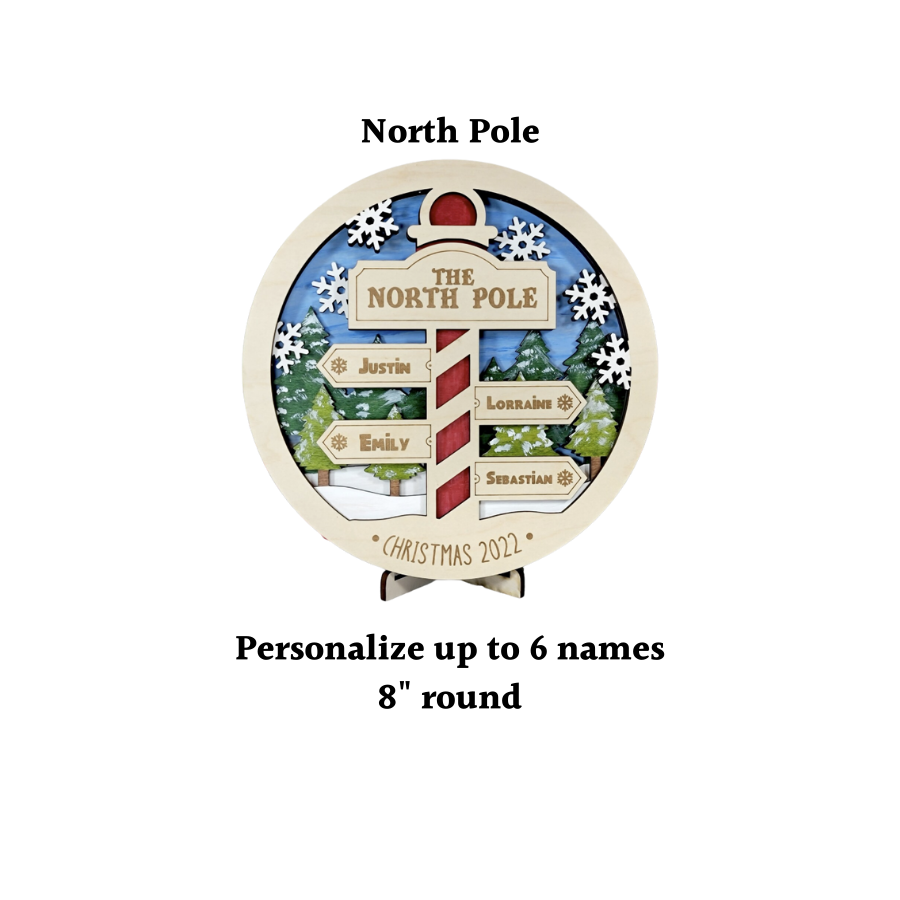 North Pole Personalized DIY Christmas Decor Kit (Alison's party)