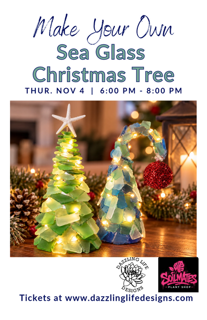 Sea Glass Christmas Tree Craft Night | Nov 4 at SoilMates in Kennewick