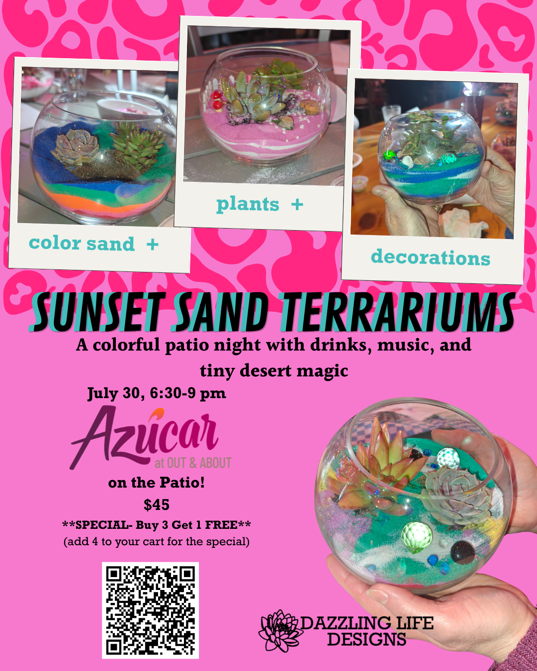Sunset Sand Terrariums @ Azucar July 30, 6:30 pm