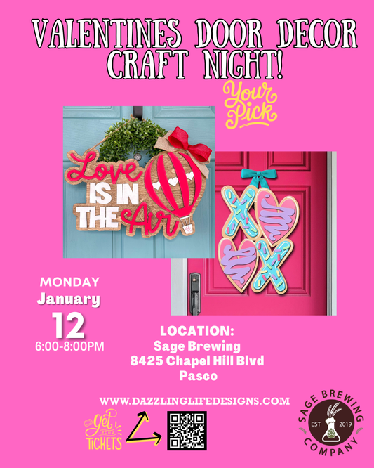 Valentine Door Decor - Sage Brewing Jan 12