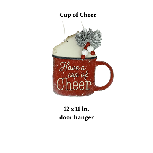 Cup of Cheer DIY Christmas Door Hanger Kit (Alison's party)