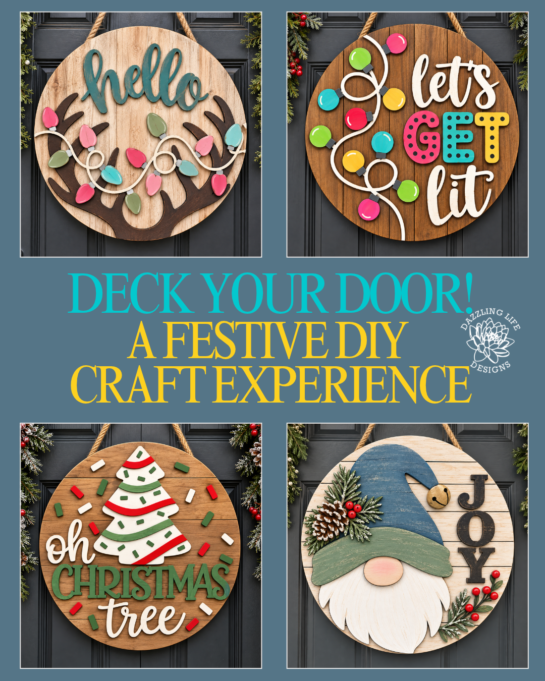 🎄 'Tis the Season Christmas Holiday Door Hangers – Paint & Create! Dec 1 Sage Brewing, Pasco