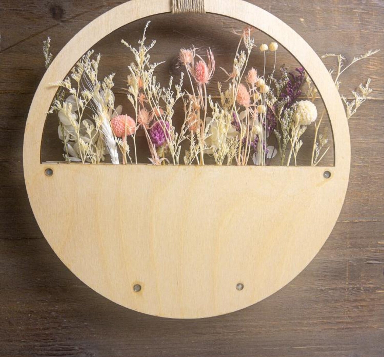 Hello season interchangeable project image from the back of project. DIY Craft Kit