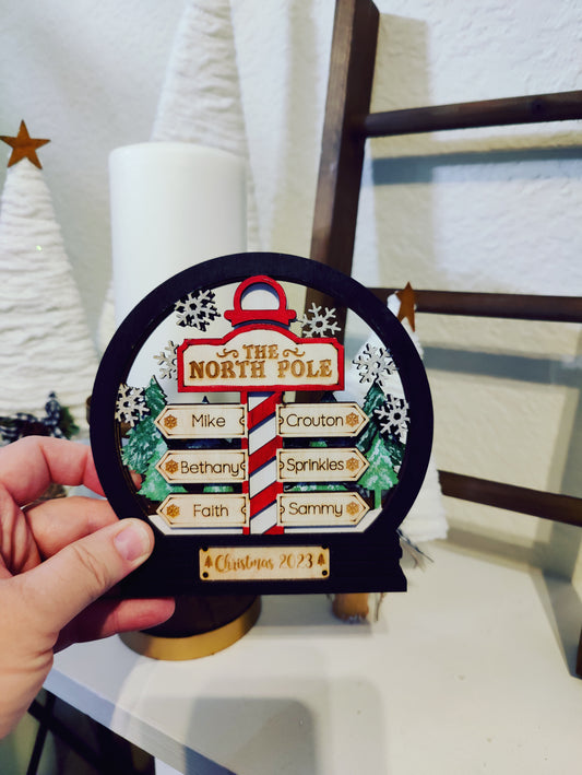 North Pole Personalized DIY Christmas Decor Kit (Alison's party)