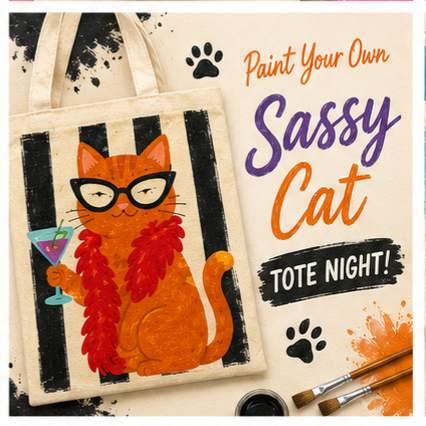 Sassy Cat Bag Paint Night