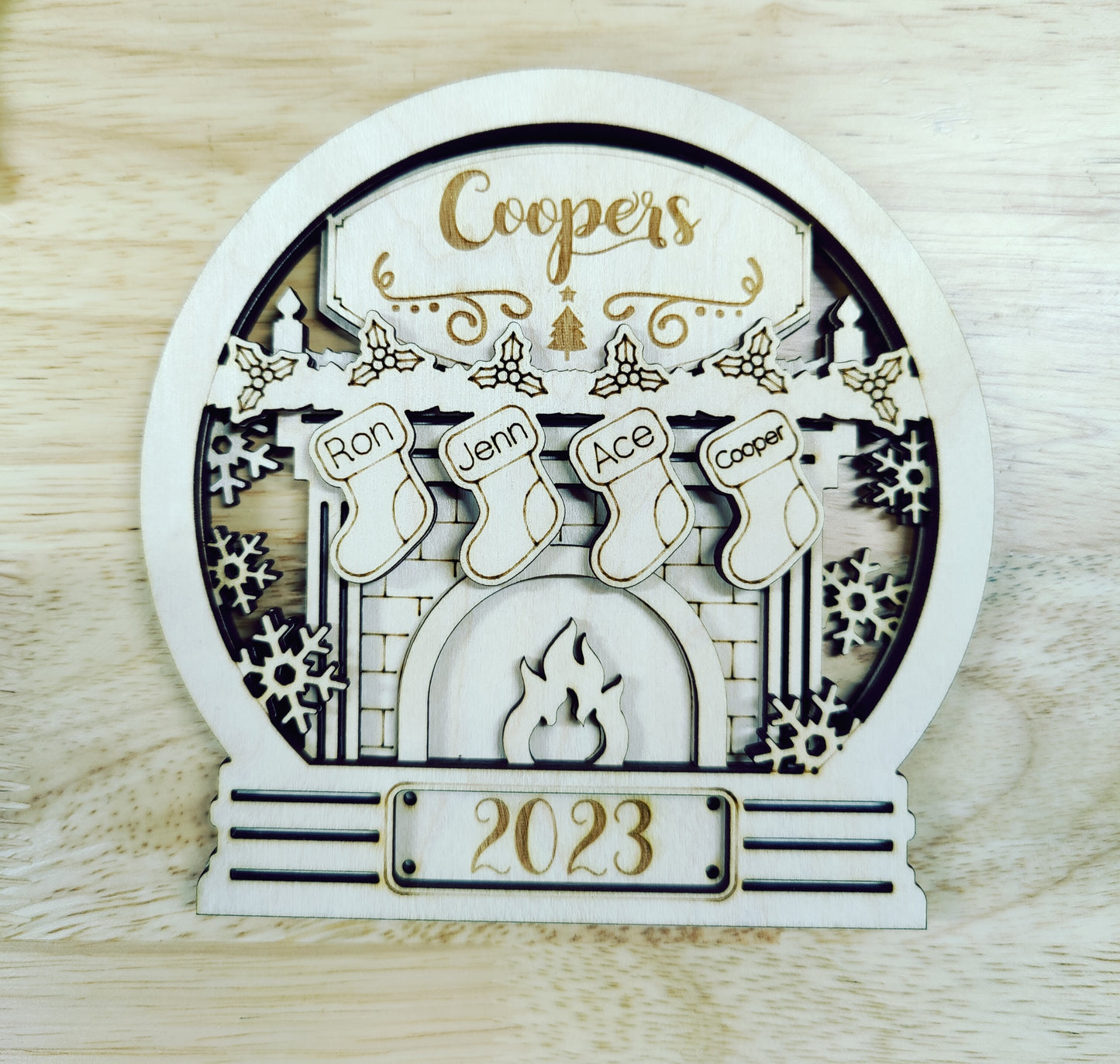 Fireplace keepsake 5 inch Personalized