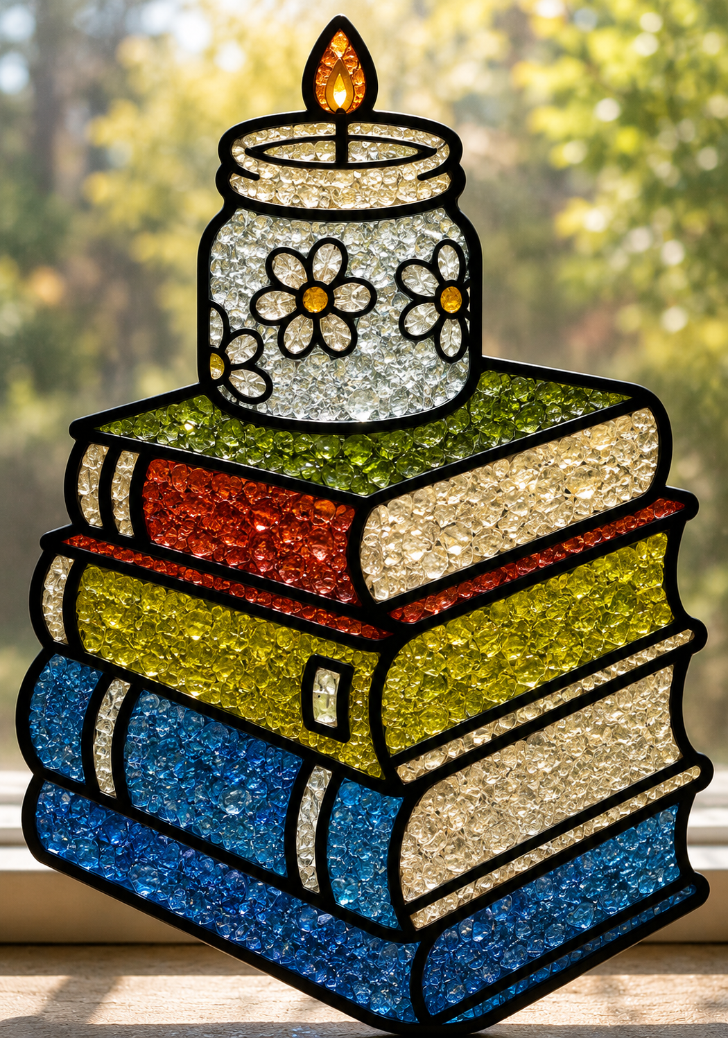 Book Lovers Stained Glass Suncatchers July 13