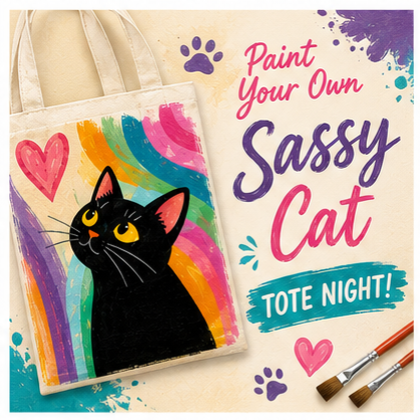Sassy Cat Bag Paint Night