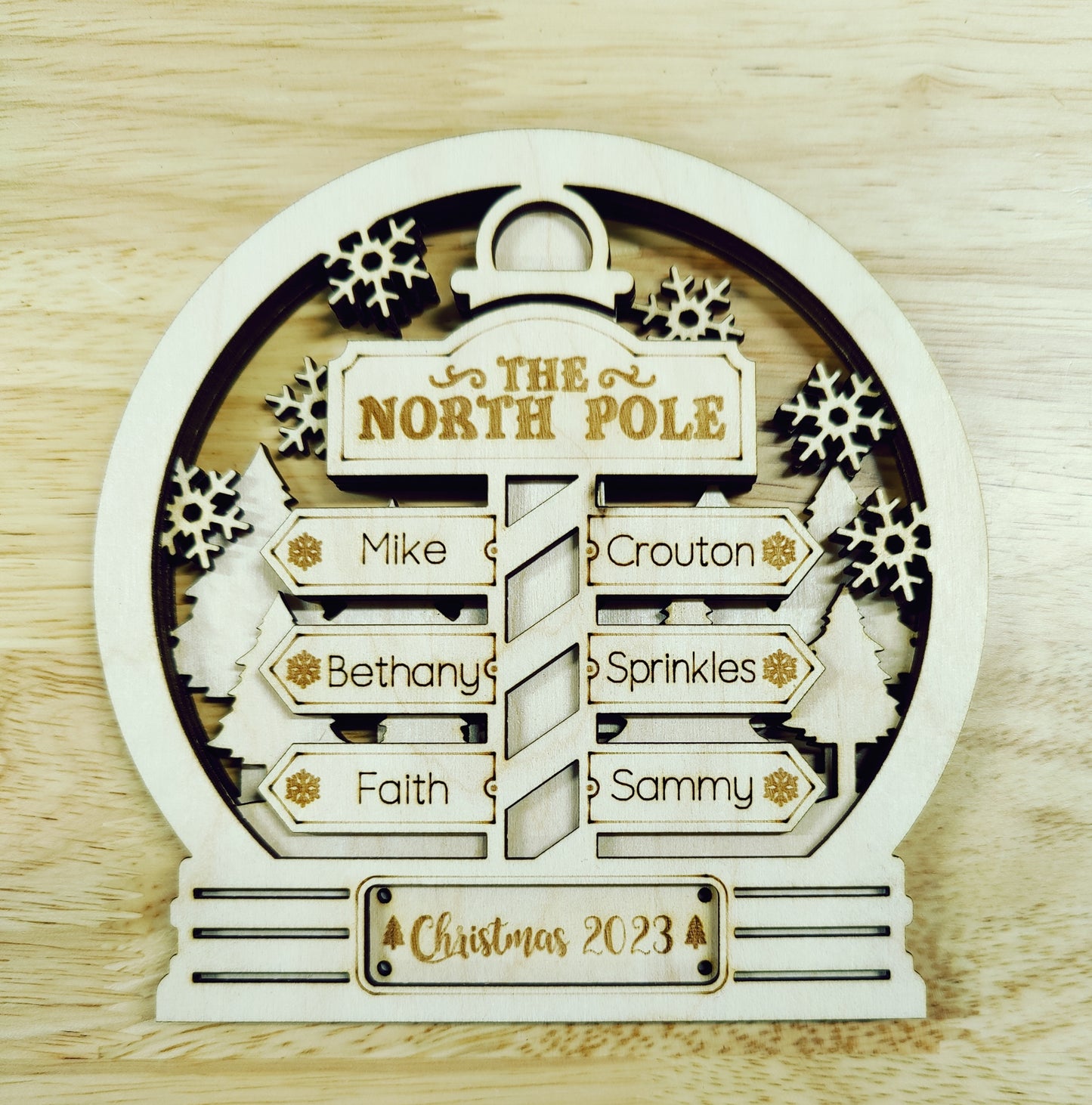 North Pole keepsake 5 inch Personalized