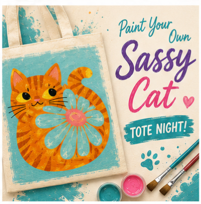 Sassy Cat Bag Paint Night