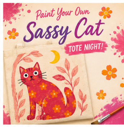 Sassy Cat Bag Paint Night