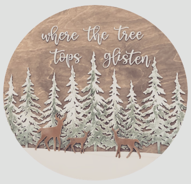Treetops Glisten DIY Christmas Door Hanger Kit (Alison's party)